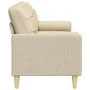 Sofá de 3 plazas con cojines tela color crema 210 cm by , Sofas - Ref: Foro24-3278203, Price: 328,68 €, Discount: %