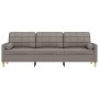 Dreisitzer-Sofa mit Kissen aus grauem Taupe-Stoff, 210 cm. von , Sofas - Ref: Foro24-3278208, Preis: 352,73 €, Rabatt: %