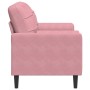 Sofá de 2 plazas con cojines terciopelo rosa 140 cm de , Sofás - Ref: Foro24-3278222, Precio: 261,78 €