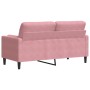 Sofá de 2 plazas con cojines terciopelo rosa 140 cm de , Sofás - Ref: Foro24-3278222, Precio: 261,78 €