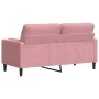 Sofá de 2 plazas con cojines terciopelo rosa 140 cm by , Sofas - Ref: Foro24-3278222, Price: 262,17 €, Discount: %