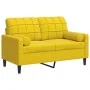 Sofá de 2 plazas con cojines terciopelo amarillo 120 cm by , Sofas - Ref: Foro24-3278215, Price: 223,04 €, Discount: %