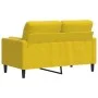 Sofá de 2 plazas con cojines terciopelo amarillo 120 cm by , Sofas - Ref: Foro24-3278215, Price: 223,04 €, Discount: %