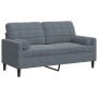 Sofá de 2 plazas con cojines terciopelo gris oscuro 140 cm von , Sofas - Ref: Foro24-3278220, Preis: 206,46 €, Rabatt: %