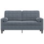 Sofá de 2 plazas con cojines terciopelo gris oscuro 140 cm von , Sofas - Ref: Foro24-3278220, Preis: 206,46 €, Rabatt: %