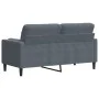 Sofá de 2 plazas con cojines terciopelo gris oscuro 140 cm by , Sofas - Ref: Foro24-3278220, Price: 220,79 €, Discount: %