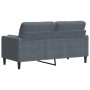 Sofá de 2 plazas con cojines terciopelo gris oscuro 140 cm von , Sofas - Ref: Foro24-3278220, Preis: 206,46 €, Rabatt: %
