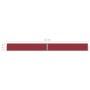 Toldo lateral retráctil para patio rojo 140x1200 cm de vidaXL, Sombrillas - Ref: Foro24-313392, Precio: 92,79 €