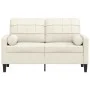 Sofá de 2 plazas con cojines terciopelo color crema 120 cm von , Sofas - Ref: Foro24-3278217, Preis: 249,71 €, Rabatt: %