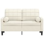 Sofá de 2 plazas con cojines terciopelo color crema 120 cm von , Sofas - Ref: Foro24-3278217, Preis: 253,93 €, Rabatt: %
