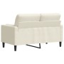 Sofá de 2 plazas con cojines terciopelo color crema 120 cm von , Sofas - Ref: Foro24-3278217, Preis: 253,93 €, Rabatt: %