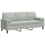 Sofá de 3 plazas con cojines terciopelo gris claro 180 cm von , Sofas - Ref: Foro24-3278229, Preis: 270,42 €, Rabatt: %