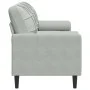 Sofá de 3 plazas con cojines terciopelo gris claro 180 cm von , Sofas - Ref: Foro24-3278229, Preis: 270,42 €, Rabatt: %