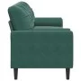 Sofá de 3 plazas con cojines terciopelo verde oscuro 210 cm by , Sofas - Ref: Foro24-3278241, Price: 351,59 €, Discount: %