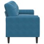 Sofá de 3 plazas con cojines terciopelo azul 210 cm von , Sofas - Ref: Foro24-3278248, Preis: 354,11 €, Rabatt: %