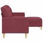 Dreisitzer-Sofa mit rotem Stoffhocker, 210 cm. von , Sofas - Ref: Foro24-3278255, Preis: 391,29 €, Rabatt: %