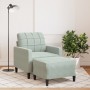 Sillón con taburete terciopelo gris claro 60 cm by , Sofas - Ref: Foro24-3278257, Price: 185,41 €, Discount: %