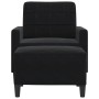 Sessel mit Hocker aus schwarzem Samt, 60 cm. von , Sofas - Ref: Foro24-3278262, Preis: 239,05 €, Rabatt: %