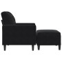 Sessel mit Hocker aus schwarzem Samt, 60 cm. von , Sofas - Ref: Foro24-3278262, Preis: 239,05 €, Rabatt: %