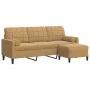 Dreisitzer-Sofa mit braunem Samt-Hocker, 180 cm. von , Sofas - Ref: Foro24-3278274, Preis: 346,27 €, Rabatt: %