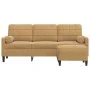 Dreisitzer-Sofa mit braunem Samt-Hocker, 180 cm. von , Sofas - Ref: Foro24-3278274, Preis: 346,27 €, Rabatt: %