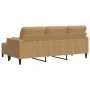 Dreisitzer-Sofa mit braunem Samt-Hocker, 180 cm. von , Sofas - Ref: Foro24-3278274, Preis: 346,27 €, Rabatt: %