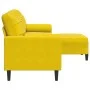 Sofá de 3 plazas con taburete terciopelo amarillo 210 cm by , Sofas - Ref: Foro24-3278283, Price: 331,10 €, Discount: %