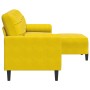 Sofá de 3 plazas con taburete terciopelo amarillo 210 cm by , Sofas - Ref: Foro24-3278283, Price: 336,38 €, Discount: %