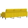 Sofá de 3 plazas con taburete terciopelo amarillo 210 cm by , Sofas - Ref: Foro24-3278283, Price: 331,10 €, Discount: %