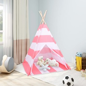 Tienda tipi niños y bolsa piel de melocotón rayas 120x120x150cm