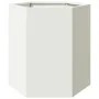 Jardinera hexagonal acero blanco 46x40x45 cm by , Pots and planters - Ref: Foro24-851110, Price: 49,09 €, Discount: %