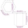 Jardinera hexagonal acero blanco 46x40x45 cm by , Pots and planters - Ref: Foro24-851110, Price: 49,09 €, Discount: %