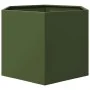 Jardinera hexagonal de acero verde oliva 69x60x45 cm by , Pots and planters - Ref: Foro24-851125, Price: 57,45 €, Discount: %