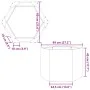 Jardinera hexagonal de acero verde oliva 69x60x45 cm by , Pots and planters - Ref: Foro24-851125, Price: 57,45 €, Discount: %