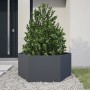 Jardinera hexagonal de acero gris antracita 104x90x45 cm by , Pots and planters - Ref: Foro24-851131, Price: 89,53 €, Discoun...
