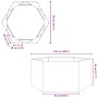 Sechseckiger Pflanzkübel aus anthrazitgrauem Stahl, 104x90x45 cm. von , Töpfe und Pflanzgefäße - Ref: Foro24-851131, Preis: 8...