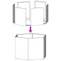 Sechseckiges Pflanzgefäß aus Edelstahl, 104x90x45 cm. von , Töpfe und Pflanzgefäße - Ref: Foro24-851133, Preis: 104,14 €, Rab...