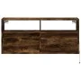 Wand-TV-Möbel mit LED-Lichtern in geräucherter Eiche 100x31x45 cm von , TV-Möbel - Ref: Foro24-852338, Preis: 73,53 €, Rabatt: %
