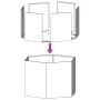 Sechseckiger Pflanzkübel aus anthrazitgrauem Stahl, 138x120x45 cm. von , Töpfe und Pflanzgefäße - Ref: Foro24-851138, Preis: ...