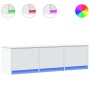 Mueble de TV con LED madera de ingeniería blanco 140x34x40 cm by , TV Furniture - Ref: Foro24-852243, Price: 98,69 €, Discoun...