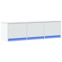TV-Möbel mit LED-Beleuchtung aus weißem Ingenieurholz 140x34x40 cm von , TV-Möbel - Ref: Foro24-852243, Preis: 98,69 €, Rabat...