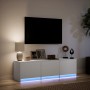 TV-Möbel mit LED-Beleuchtung aus weißem Ingenieurholz 140x34x40 cm von , TV-Möbel - Ref: Foro24-852243, Preis: 98,69 €, Rabat...