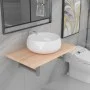 Conjunto de muebles de baño 2 piezas cerámica roble de , Muebles de baño - Ref: Foro24-279330, Precio: 101,99 €, Descuento: %