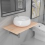 Conjunto de muebles de baño 2 piezas cerámica roble de , Muebles de baño - Ref: Foro24-279330, Precio: 105,85 €