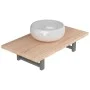 Set of 2-piece bathroom furniture, ceramic oak by , Bathroom furniture - Ref: Foro24-279330, Price: 102,11 €, Discount: %