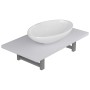 Zweiteiliges Badezimmermöbelset aus weißer Keramik. von , Badezimmermöbel - Ref: Foro24-279339, Preis: 87,57 €, Rabatt: %