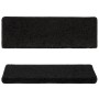 Alfombrillas para escaleras 15 unidades 65x21x4 cm Negro Borde