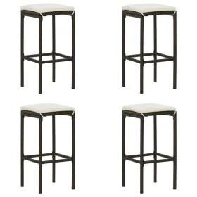 Küchenhocker mit Kissen 4 Stück synthetisches Rattan braun von vidaXL, Küchenhocker - Ref: Foro24-313445, Preis: 94,42 €, Rab...