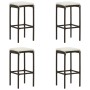 Küchenhocker mit Kissen 4 Stück synthetisches Rattan braun von vidaXL, Küchenhocker - Ref: Foro24-313445, Preis: 95,25 €, Rab...
