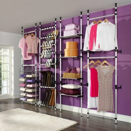 Telescopic shoe rack with aluminum bars by , Shoe racks and shoe organizers - Ref: Foro24-321111, Price: 86,68 €, Discount: %